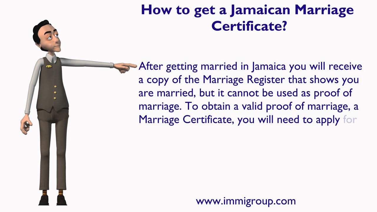 Jamaica Marriage License Application